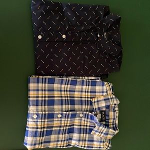 Two, only wore once, boys short sleeve dress shirts